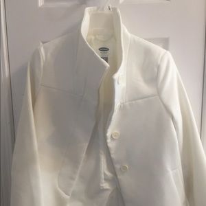 Old Navy White funnel collar pea coat